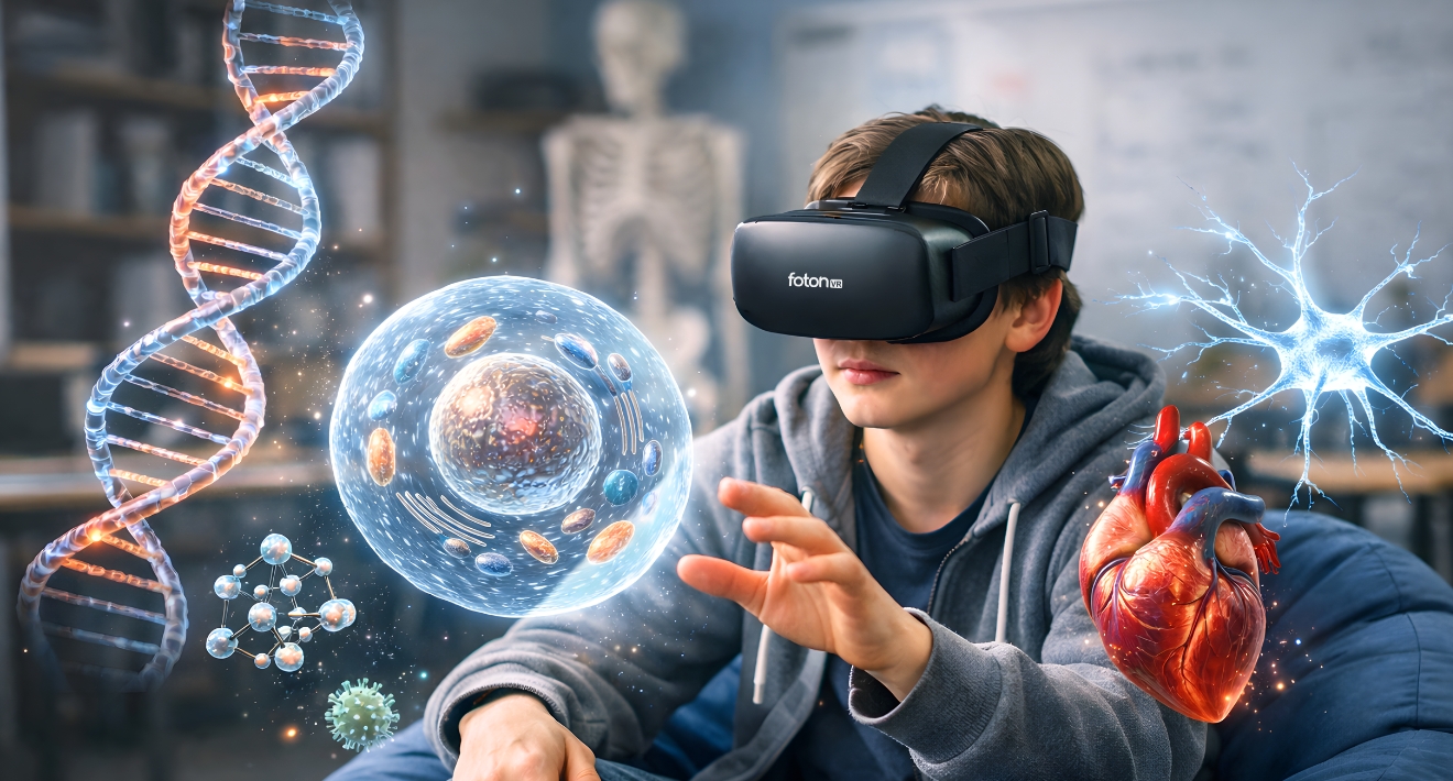 fotonVR lab setup in a school